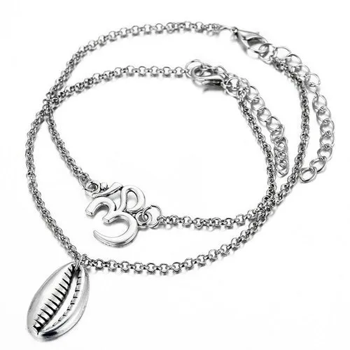 1 Set Silver Color Shell Anklets Women Ankle Women Party Beach