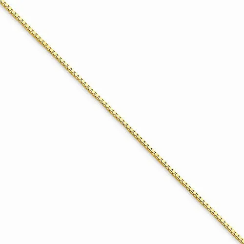 10K Yellow Gold Box Chain Anklet