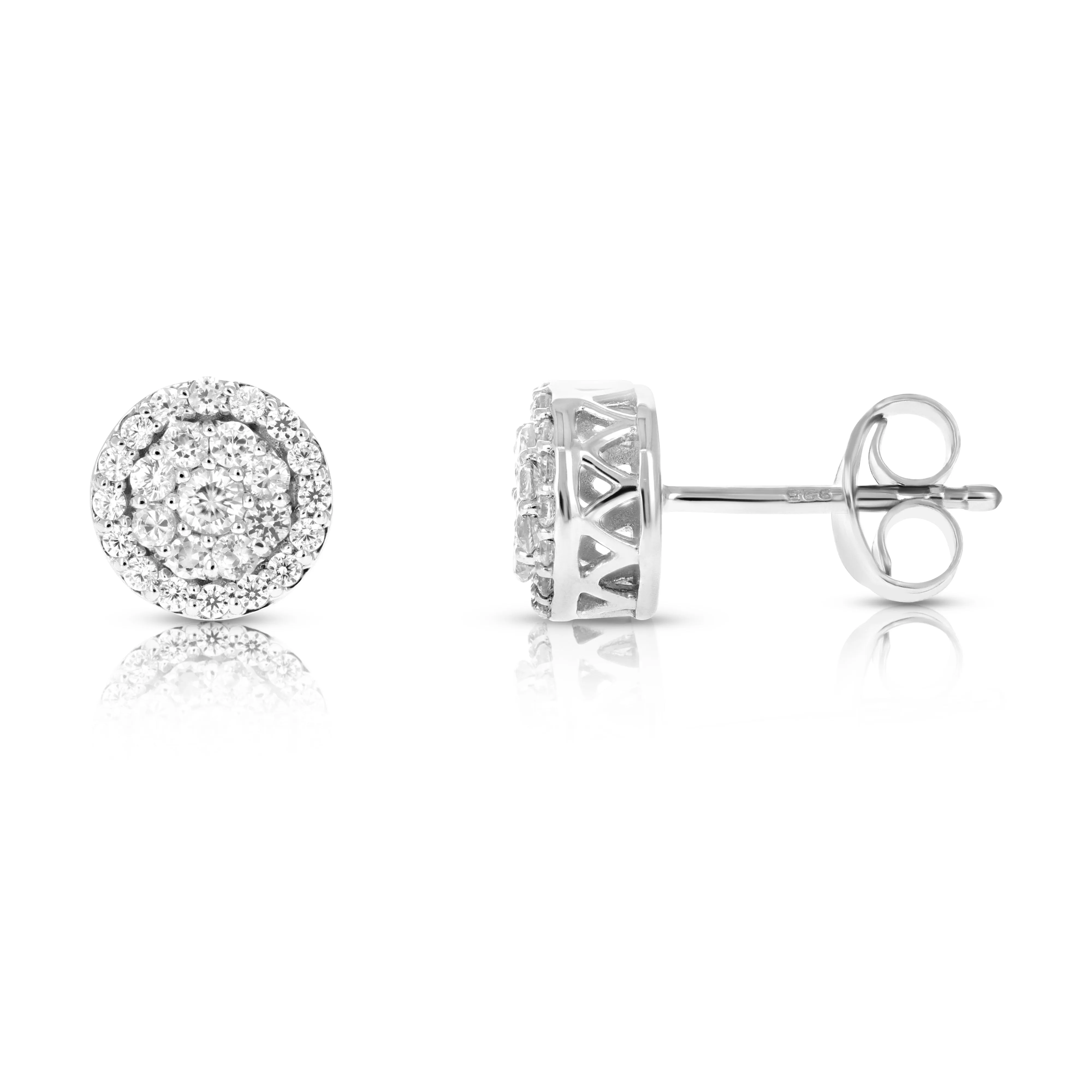 1/2 cttw Diamond Stud Earrings in Silver