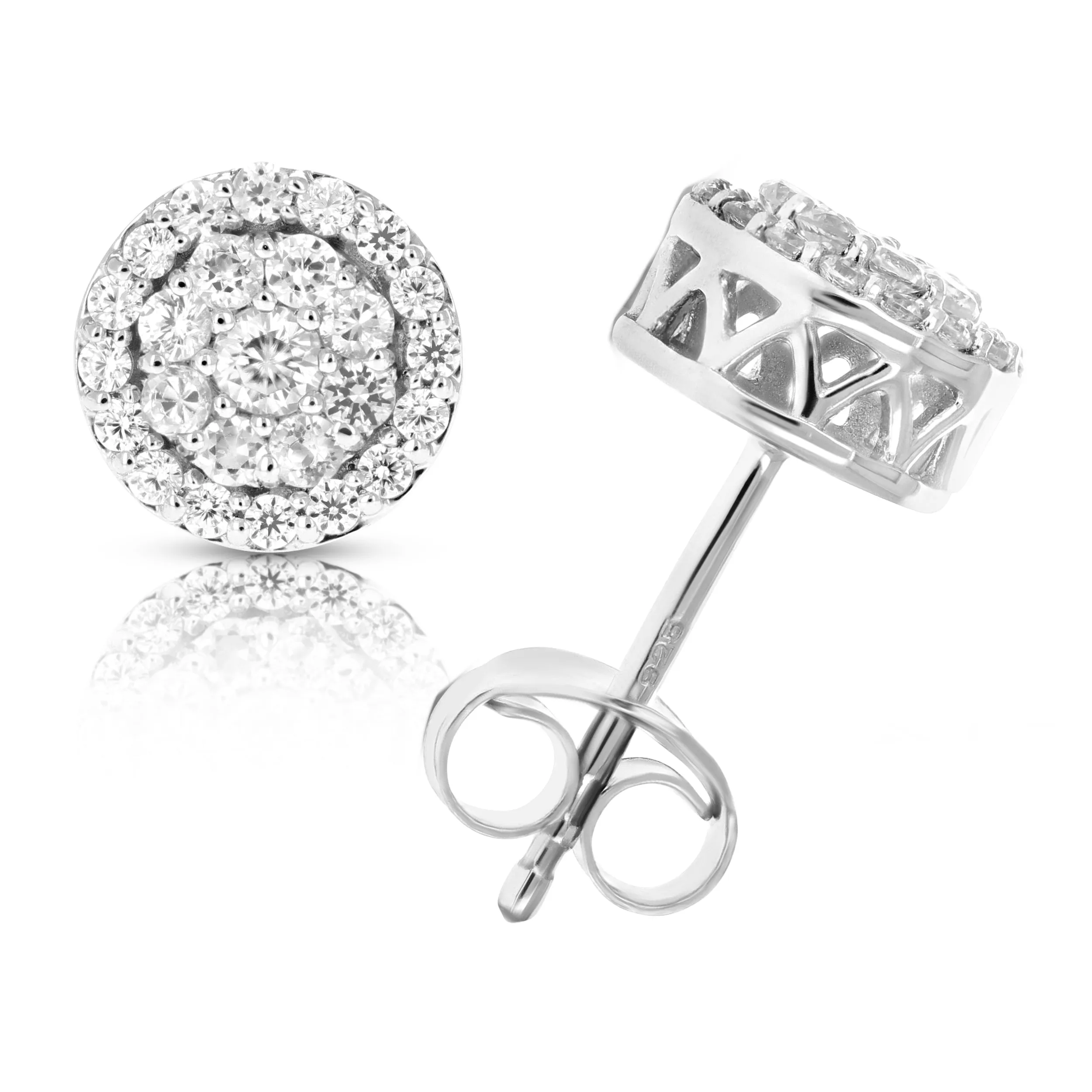 1/2 cttw Diamond Stud Earrings in Silver