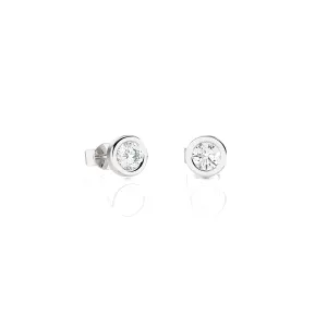 1/4 ctw Round Lab Grown Diamond Bezel Set Solitaire Stud Earrings