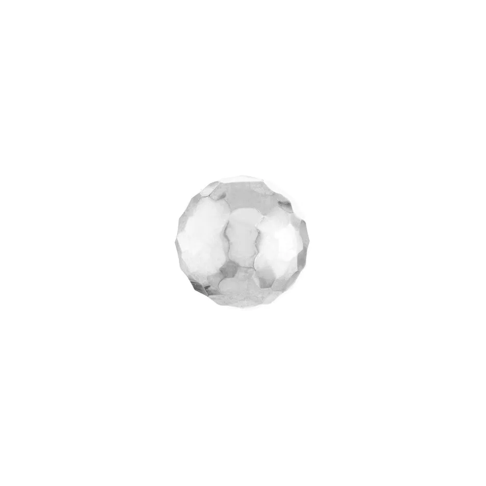 14k White Gold Textured Dome Stud Earrings