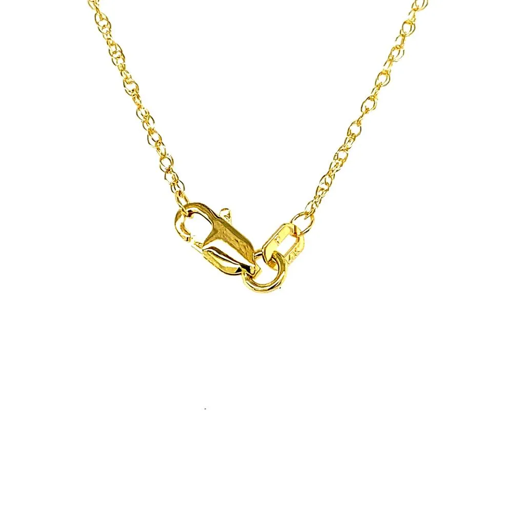 14K Yellow Gold 0.12ctw Diamond Marriage Symbol Necklace