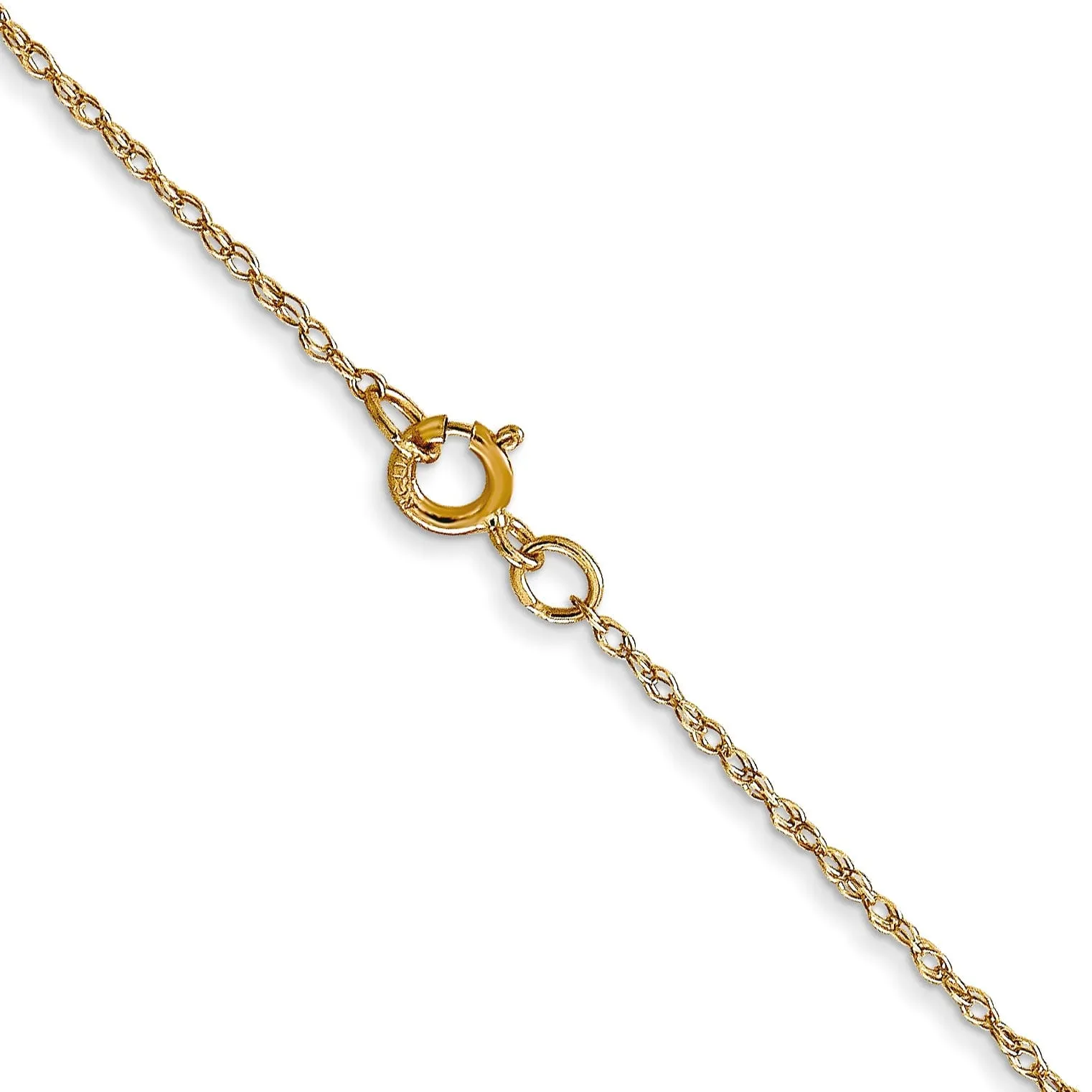 14k Yellow Gold 0.60mm Carded Cable Rope Chain