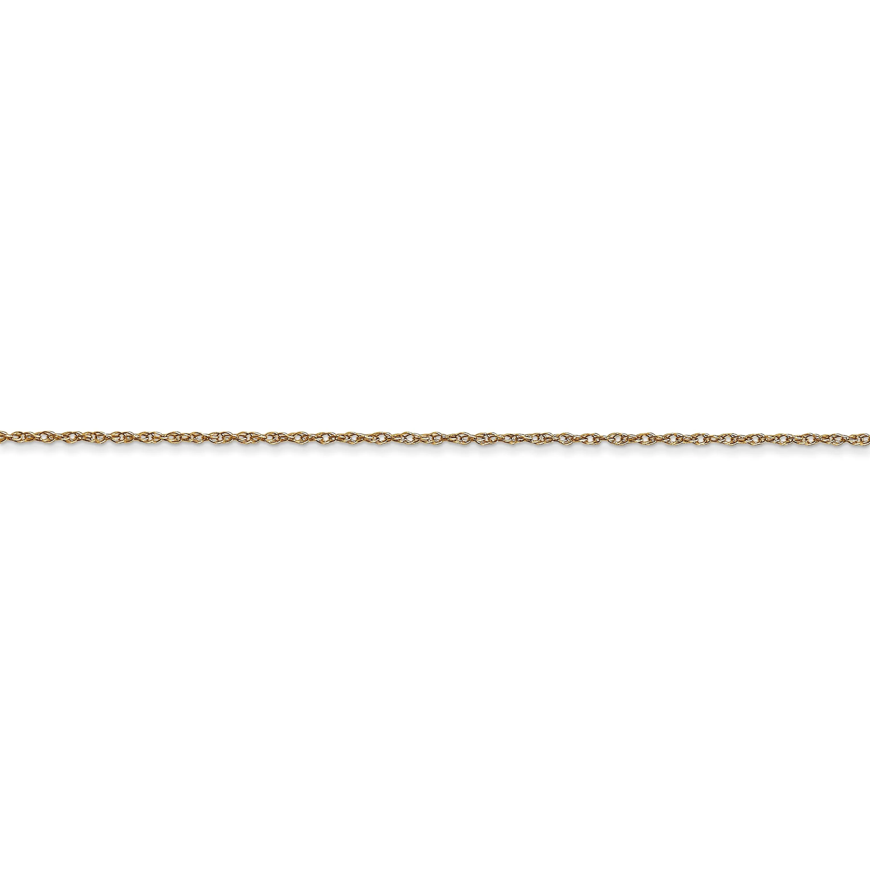 14k Yellow Gold 0.60mm Carded Cable Rope Chain