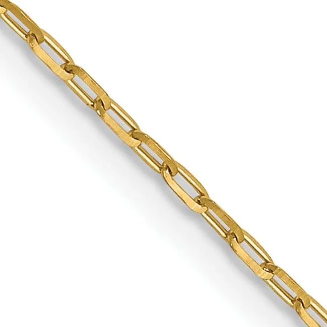 14k Yellow Gold 1 mm DC Cable Link Chain