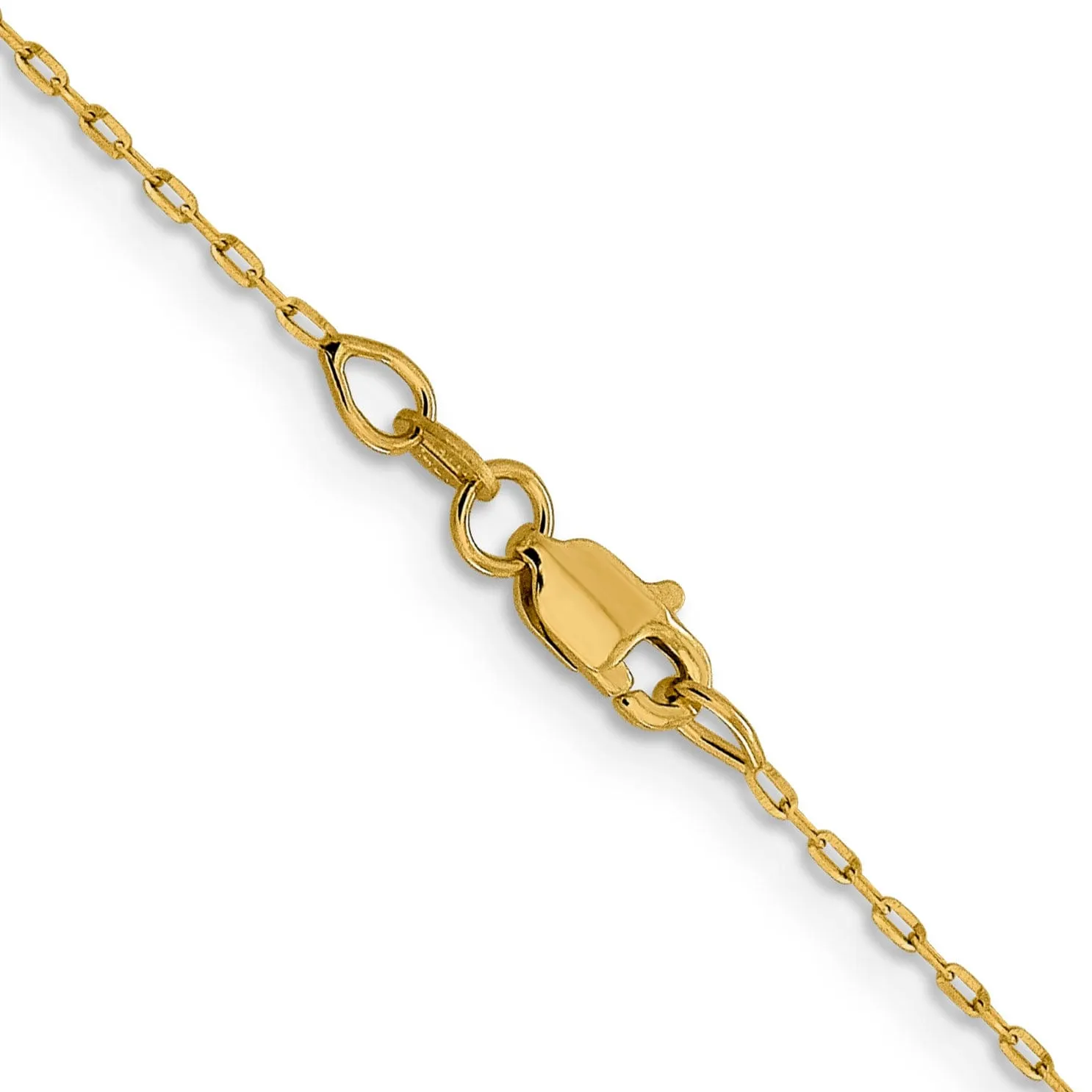 14k Yellow Gold 1 mm DC Cable Link Chain