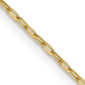 14k Yellow Gold 1 mm DC Cable Link Chain