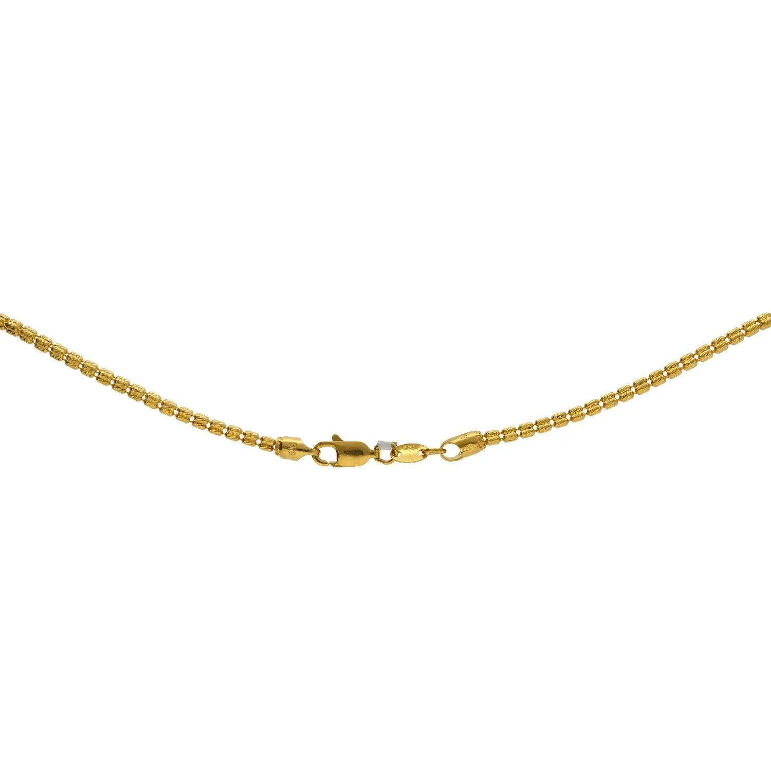 22K Yellow Gold Fancy Chain, Length 18inches