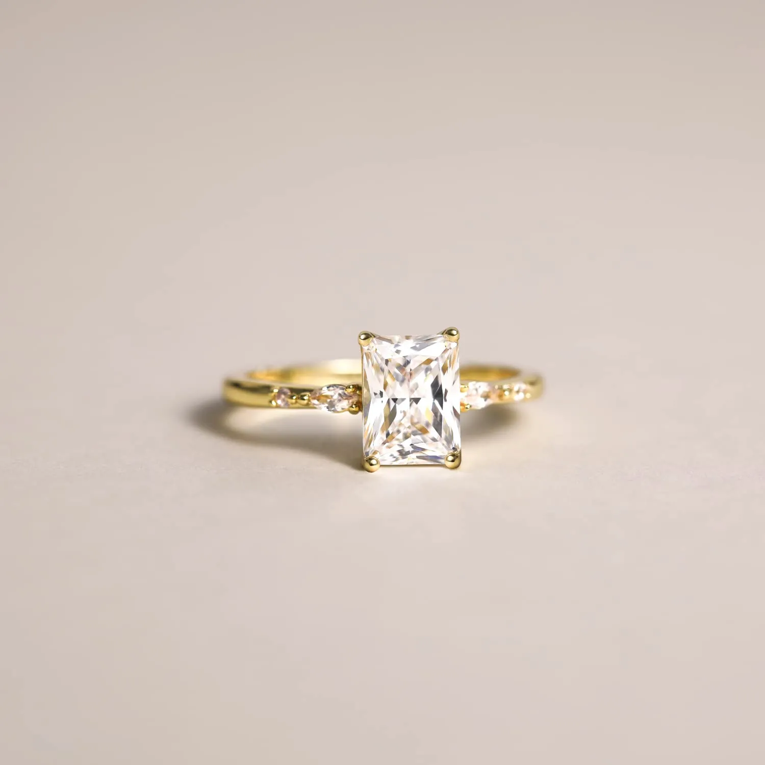 2CT Classic Radiant Cut Engagement Anniversary Ring