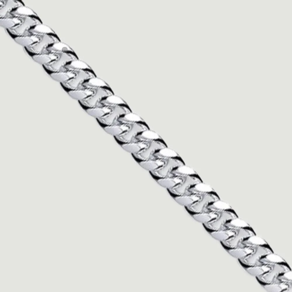 4.9mm Silver Cuban Chain