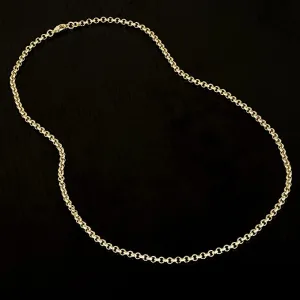 4mm Gold Filled Diamond Cut Pattern Belcher Chain 22 Inch