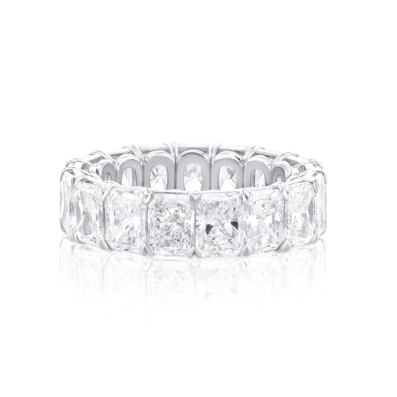 8.76 TW Radiant Cut Diamond Platinum Eternity Band