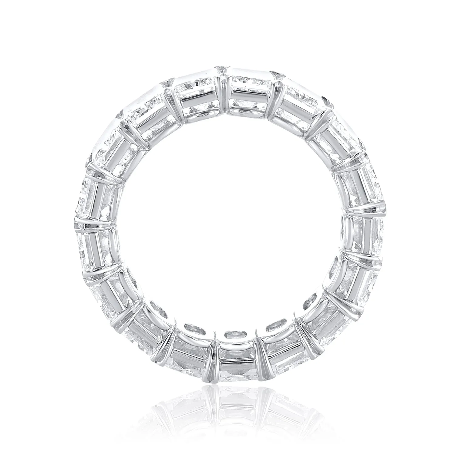 8.76 TW Radiant Cut Diamond Platinum Eternity Band