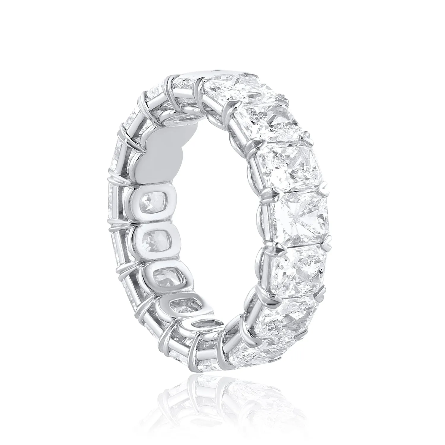 8.76 TW Radiant Cut Diamond Platinum Eternity Band