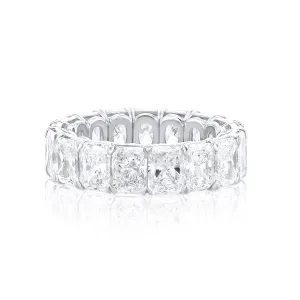 8.76 TW Radiant Cut Diamond Platinum Eternity Band