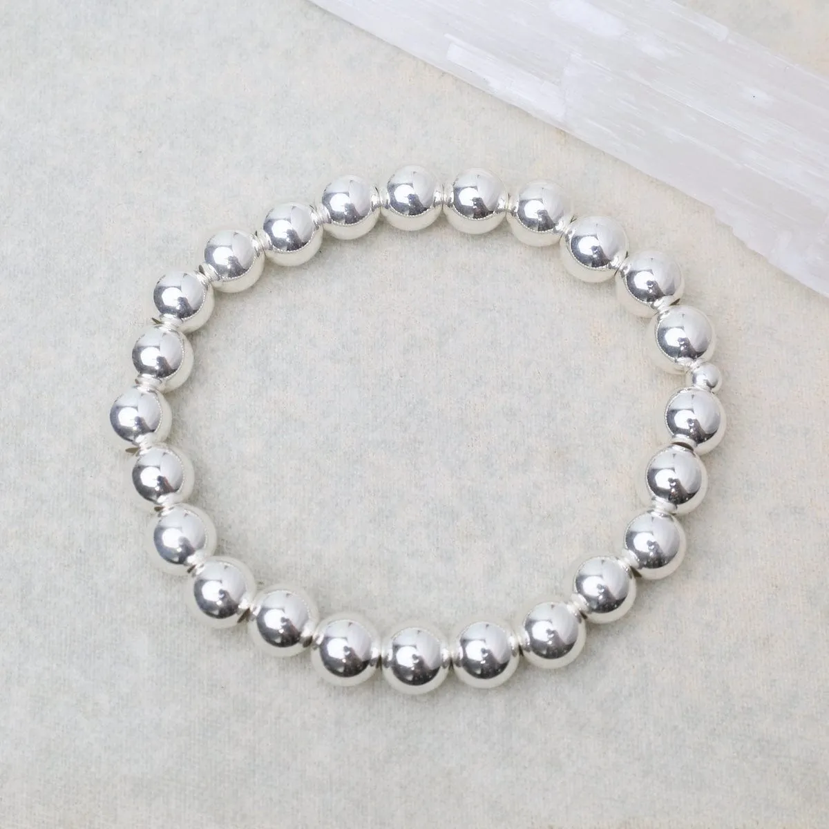 8mm Classic Ball Bracelet in Silver, Gold, or Two Tone