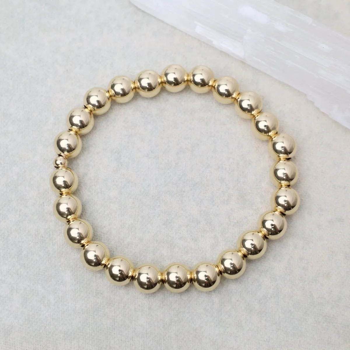 8mm Classic Ball Bracelet in Silver, Gold, or Two Tone