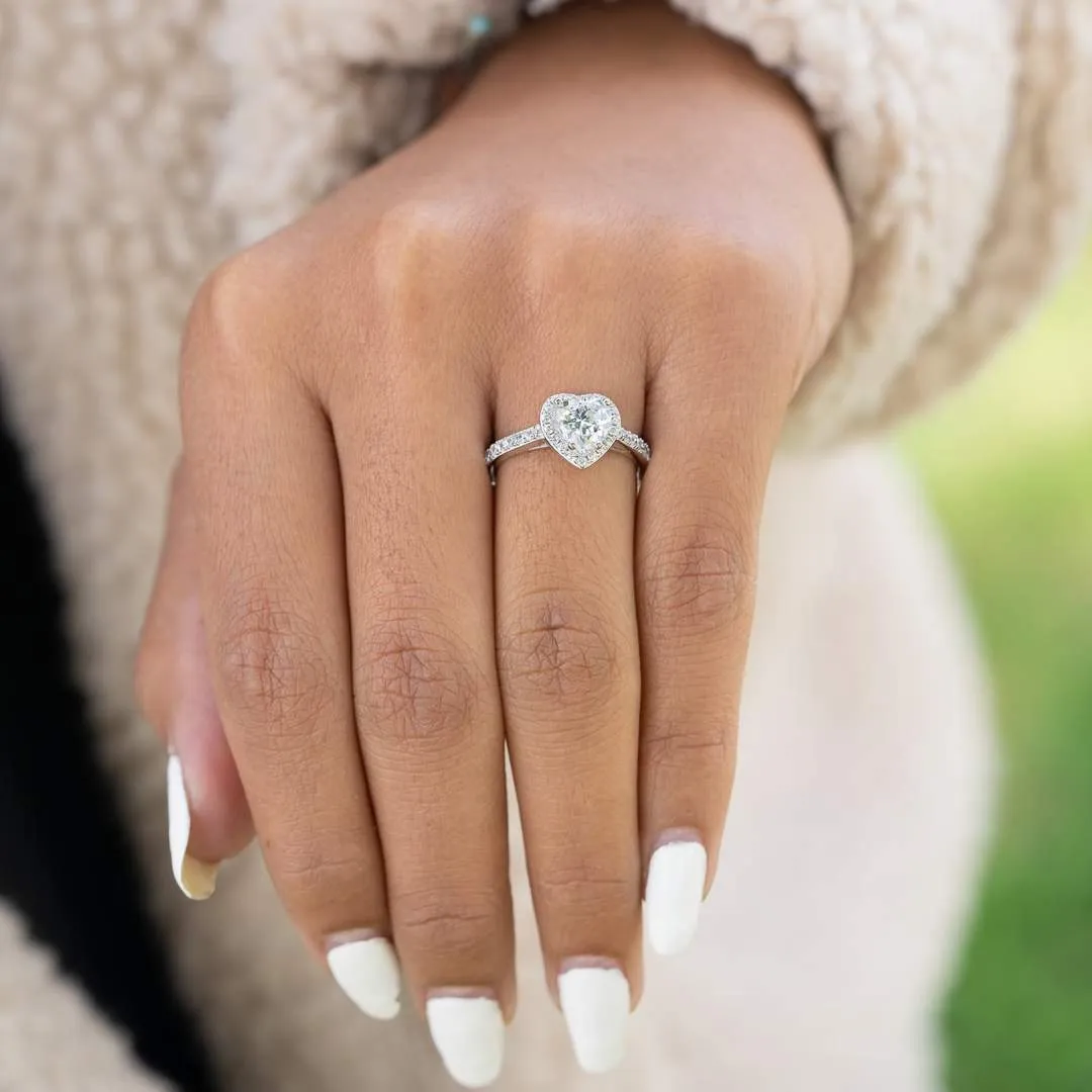 925 Sterling Silver Heart-Shaped Ring