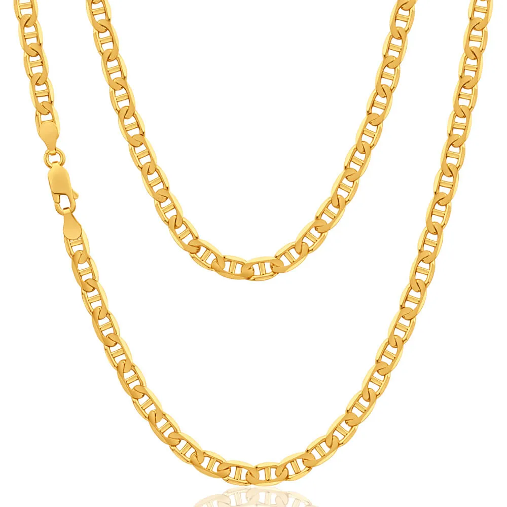 9ct Alluring Yellow Gold 55cm Anchor Chain