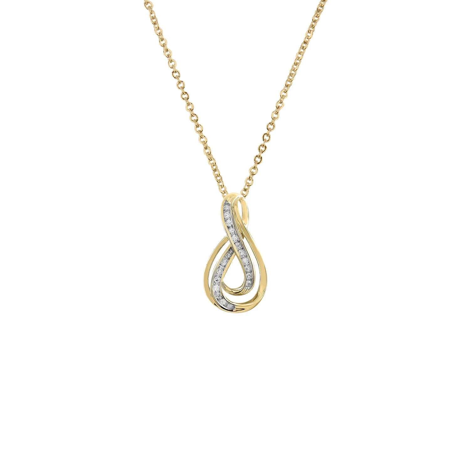 9K Yellow Gold Tdw. 0.10ct Diamond Pendant - 20717193