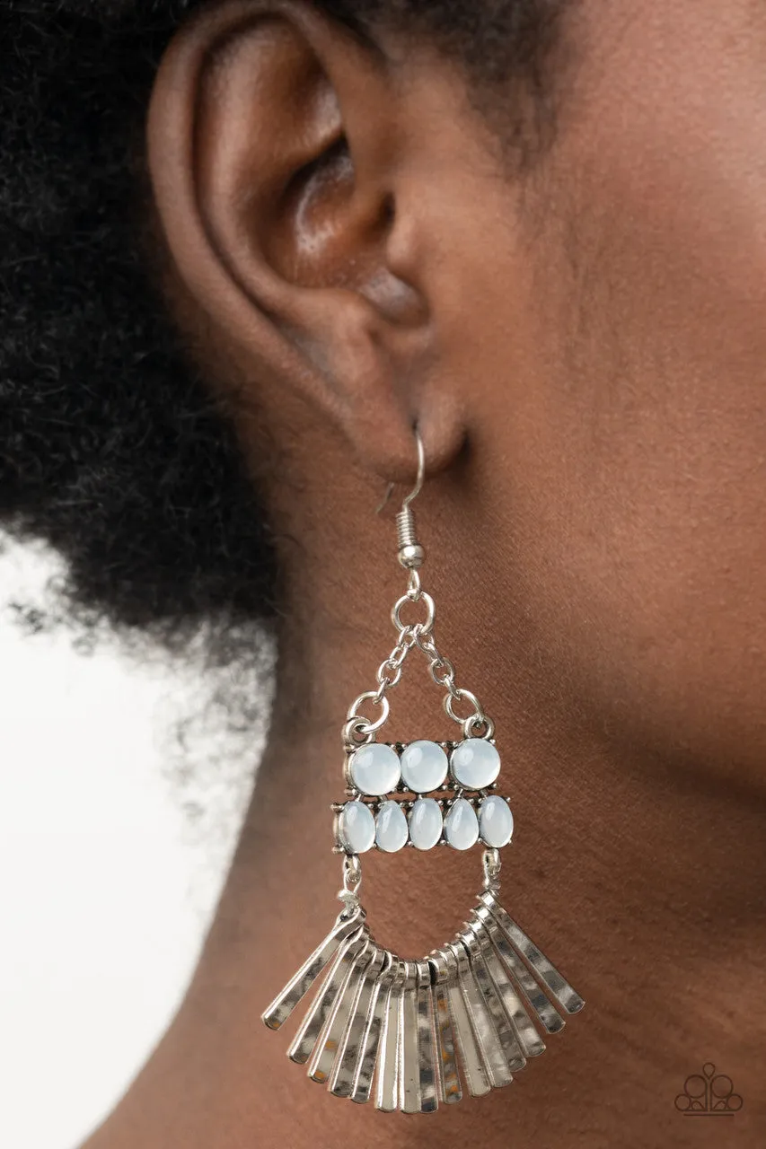 A FLARE for Fierceness White Paparazzi Earrings