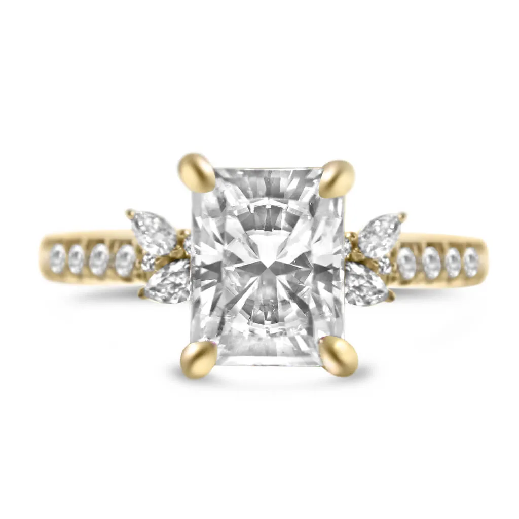 Amber | Radiant Moissanite Engagement Ring