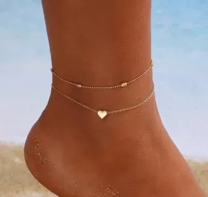 Anklet heart