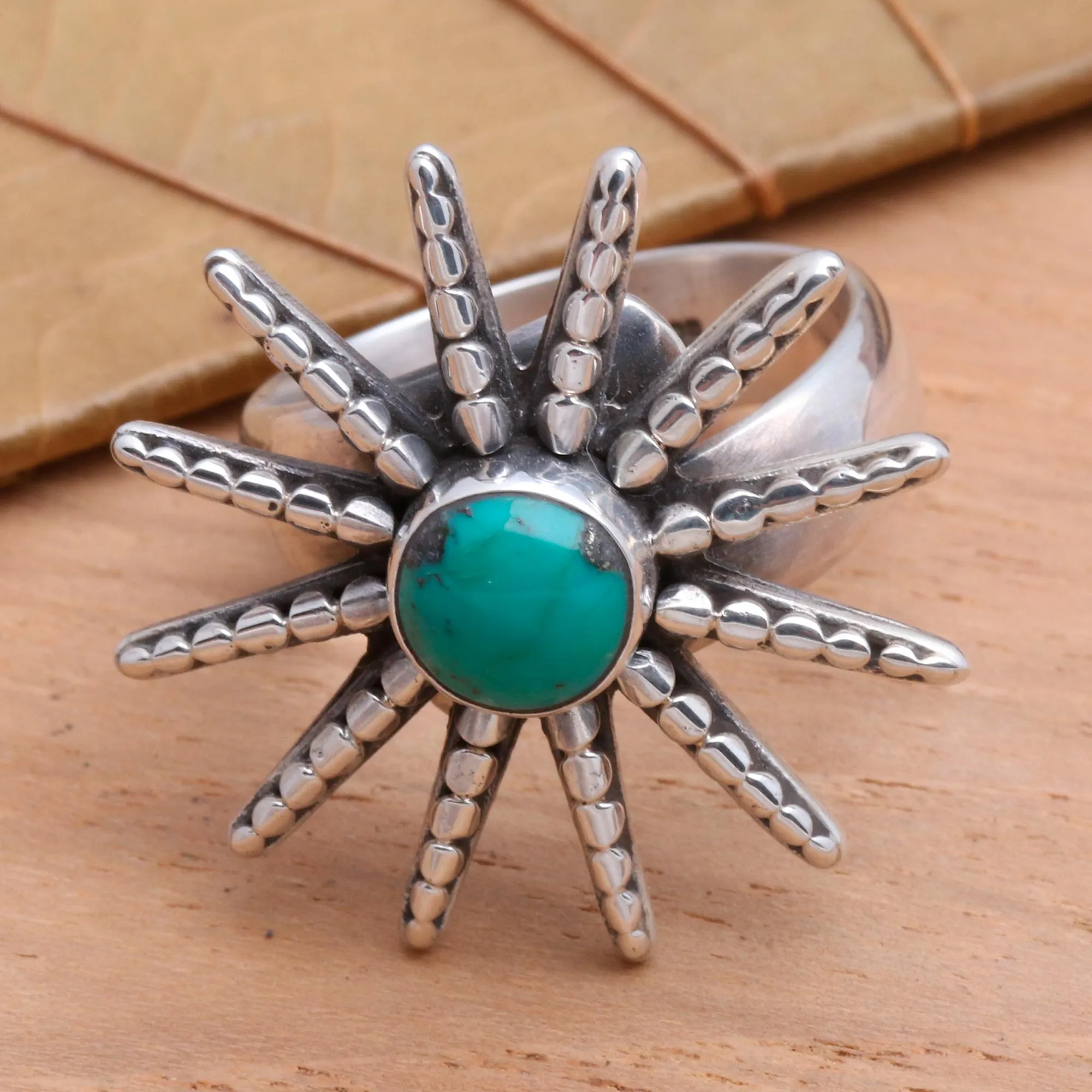 Balinese Sunshine Sterling silver cocktail ring