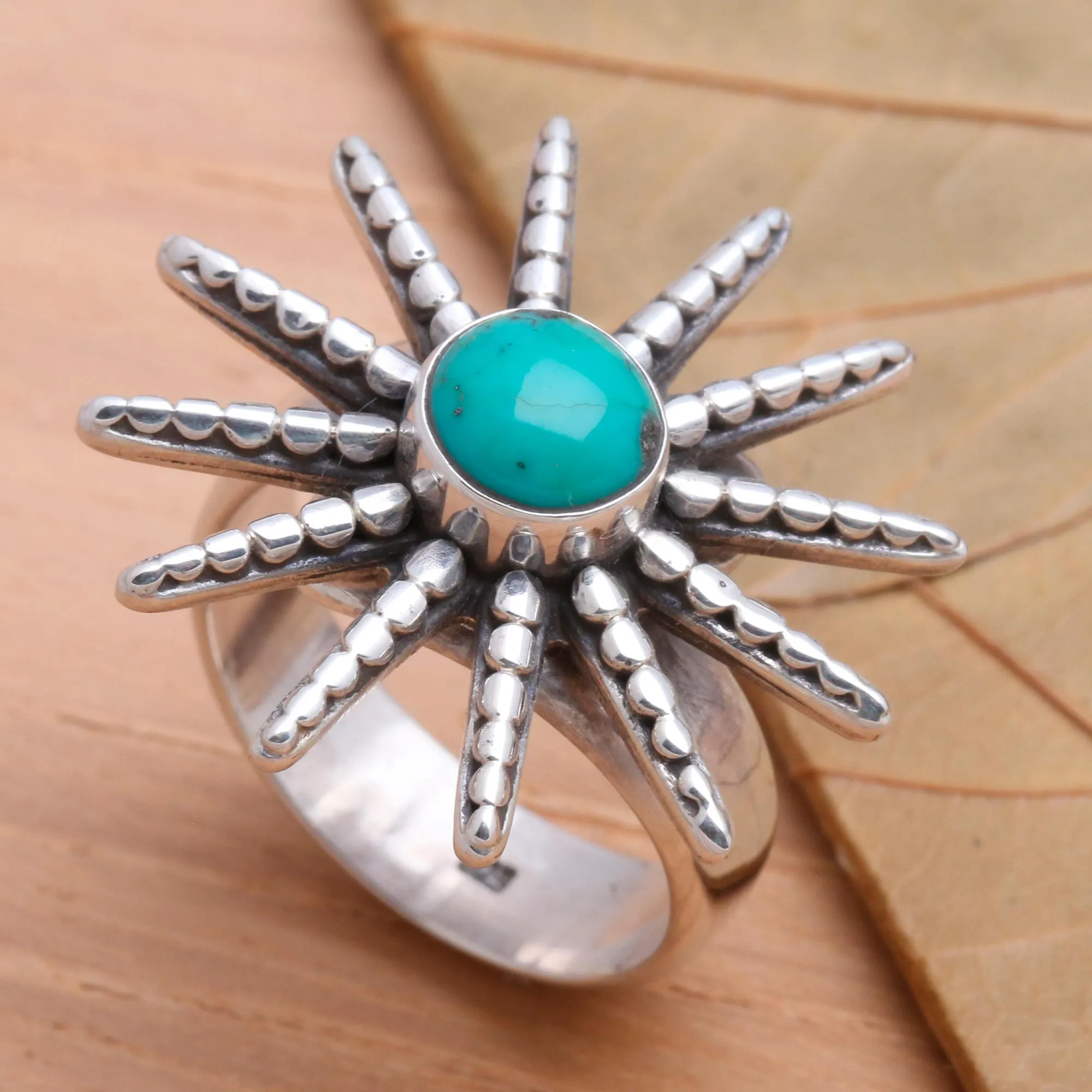 Balinese Sunshine Sterling silver cocktail ring