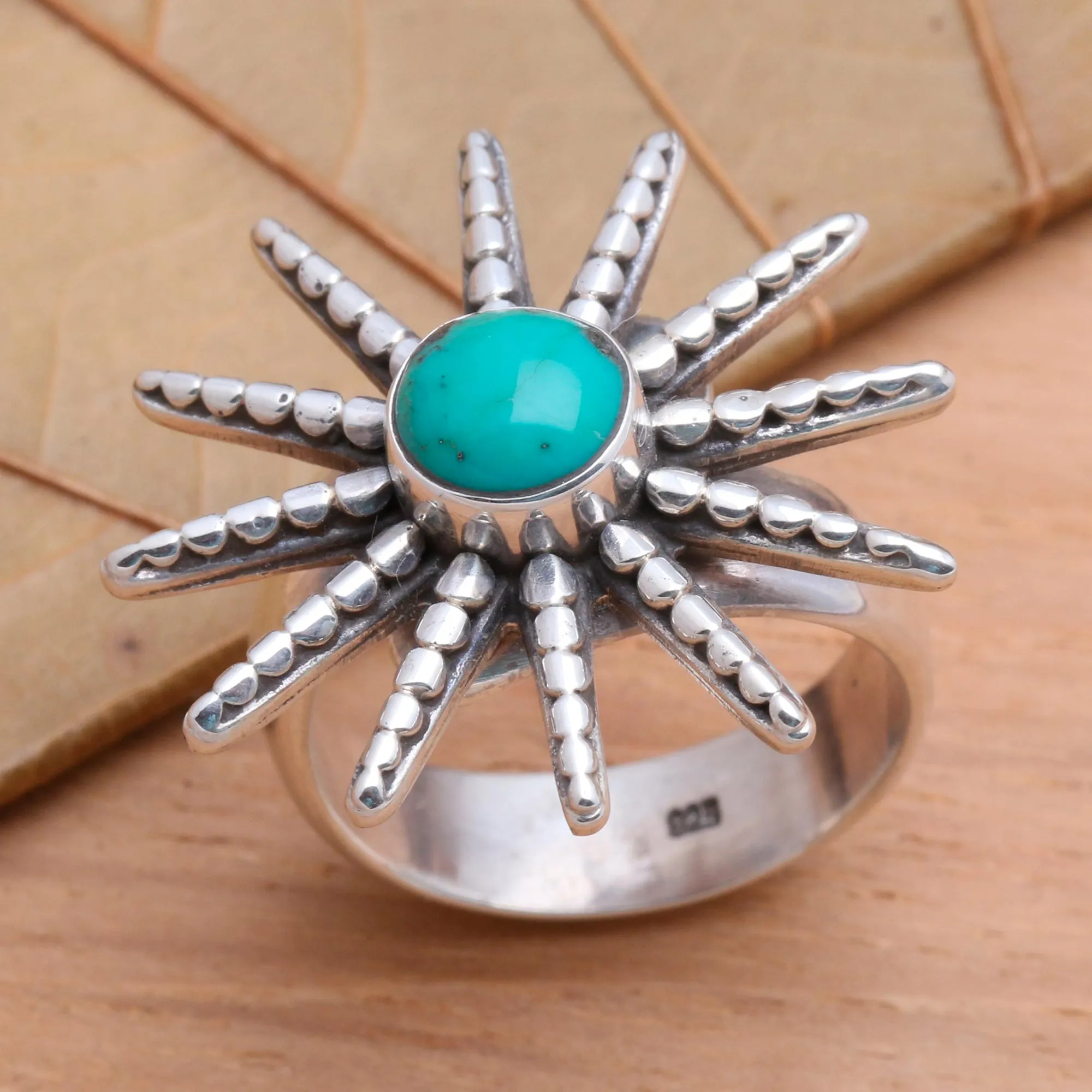 Balinese Sunshine Sterling silver cocktail ring