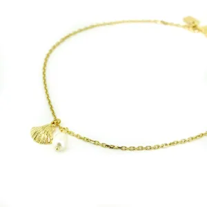 Beach Love Pearl Anklet Gold