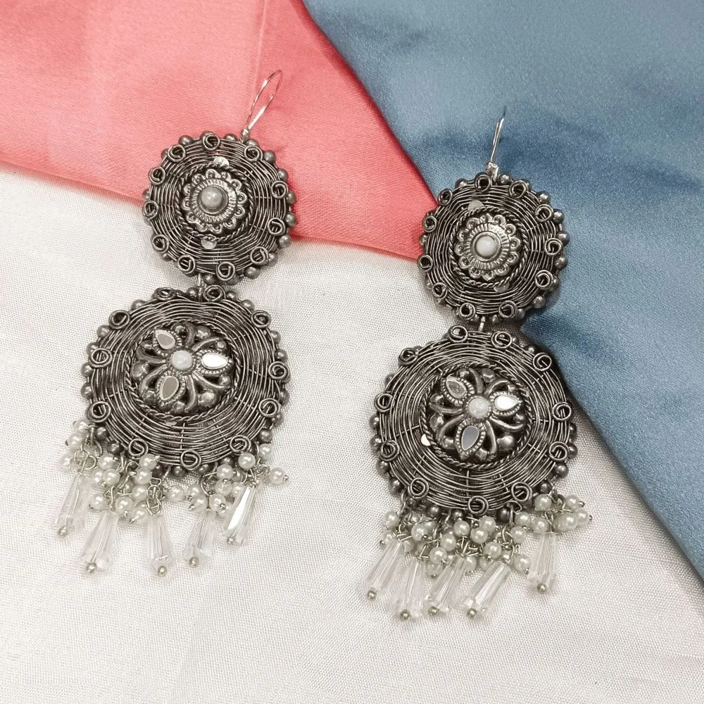 Blythediva Oxidised Plated Dangler Earrings