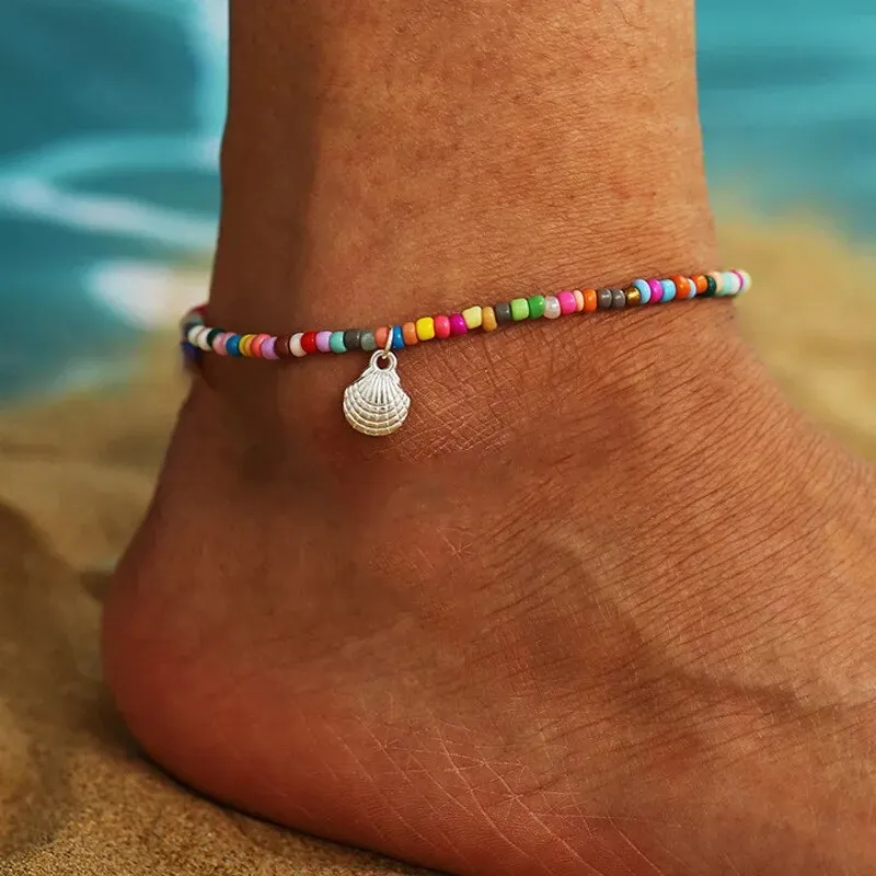 Bohemia Shell Anklets for Women Summer Beach Barefoot Bracelet Ankle on Leg Chian Foot Jewelry Gifts