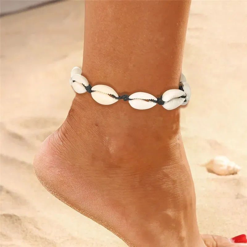 Bohemia Shell Anklets for Women Summer Beach Barefoot Bracelet Ankle on Leg Chian Foot Jewelry Gifts