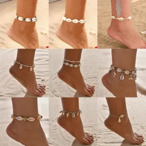 Bohemia Shell Anklets for Women Summer Beach Barefoot Bracelet Ankle on Leg Chian Foot Jewelry Gifts