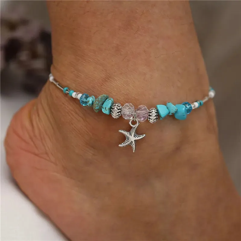 Bohemia Shell Anklets for Women Summer Beach Barefoot Bracelet Ankle on Leg Chian Foot Jewelry Gifts