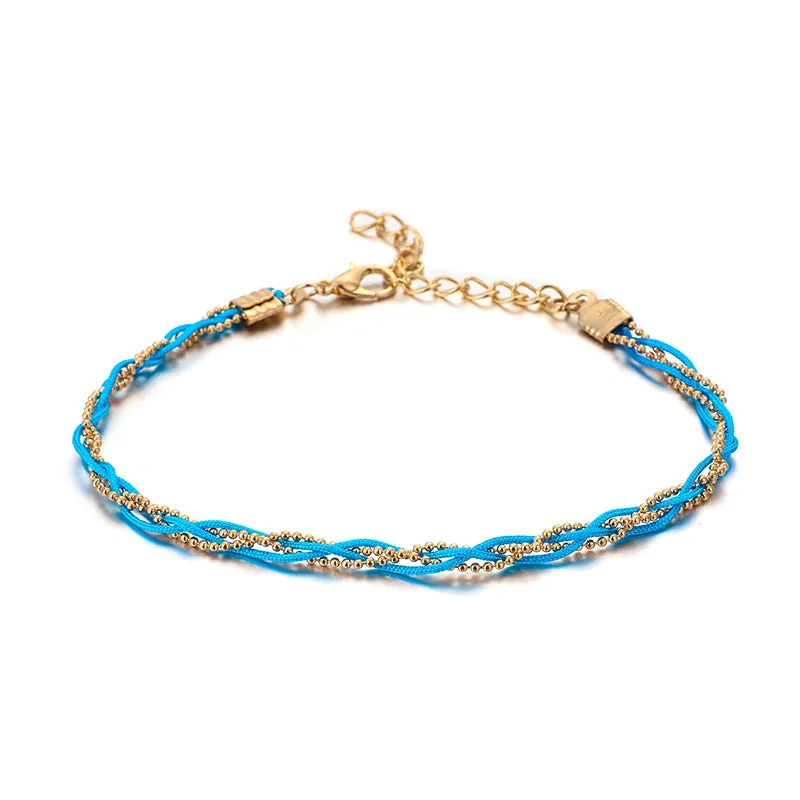 Bohemia Shell Evil Eye Star Charm Anklets for Women