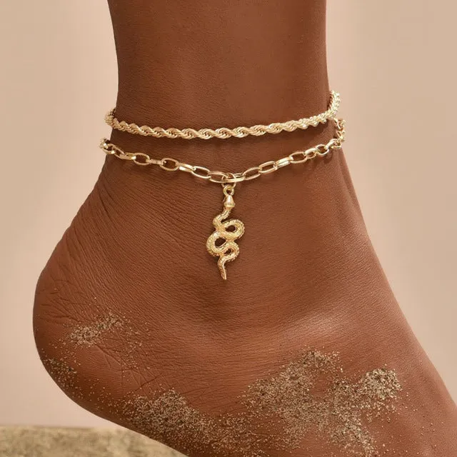 Bohemian Vintage Shell Beads Starfish Anklets