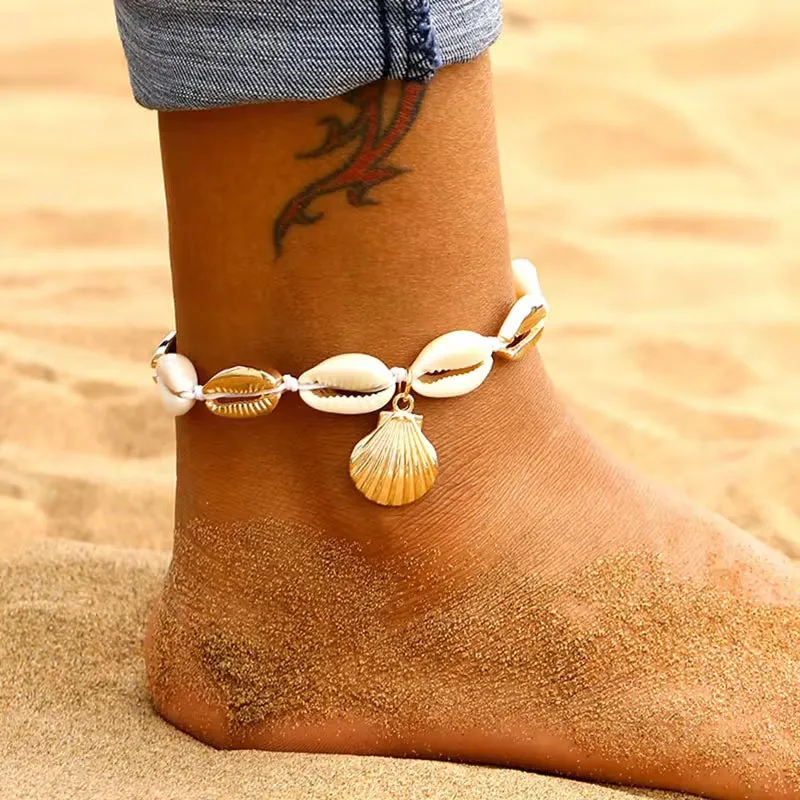 Boho Shell Anklets For Women Bohemian Ankle Bracelet