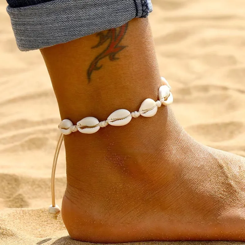 Boho Shell Anklets For Women Bohemian Ankle Bracelet