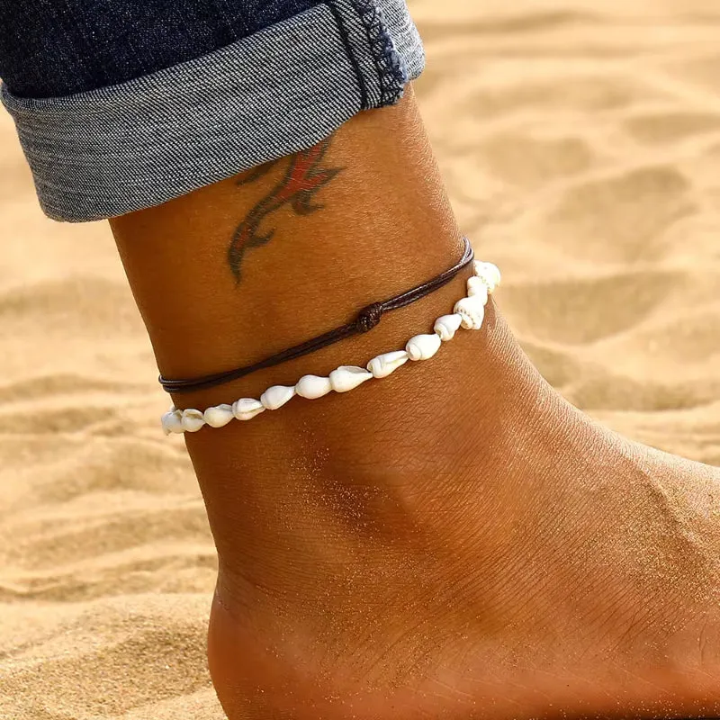 Boho Shell Anklets For Women Bohemian Ankle Bracelet