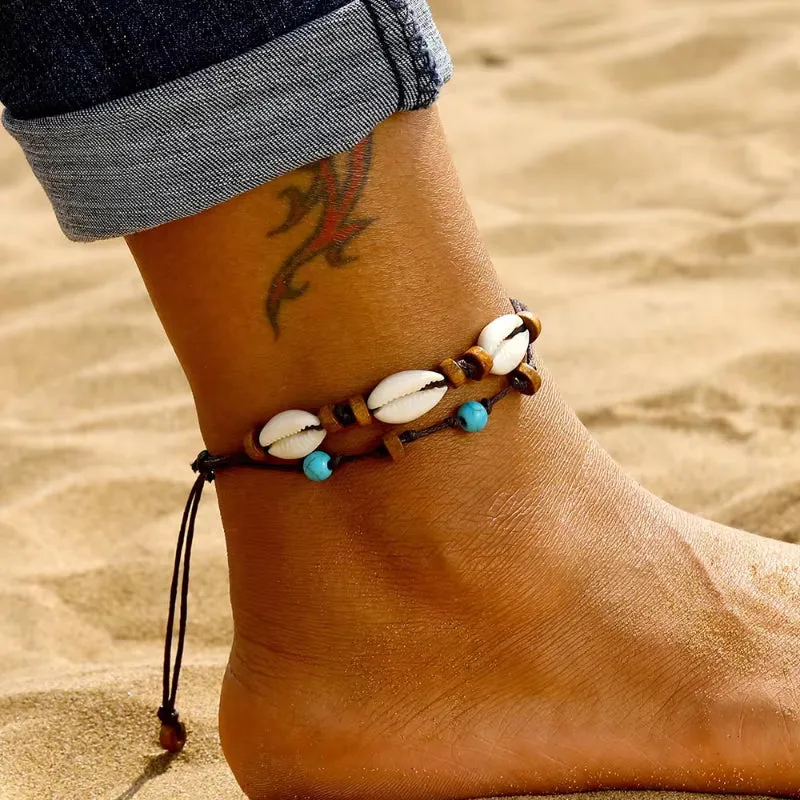 Boho Shell Anklets For Women Bohemian Ankle Bracelet