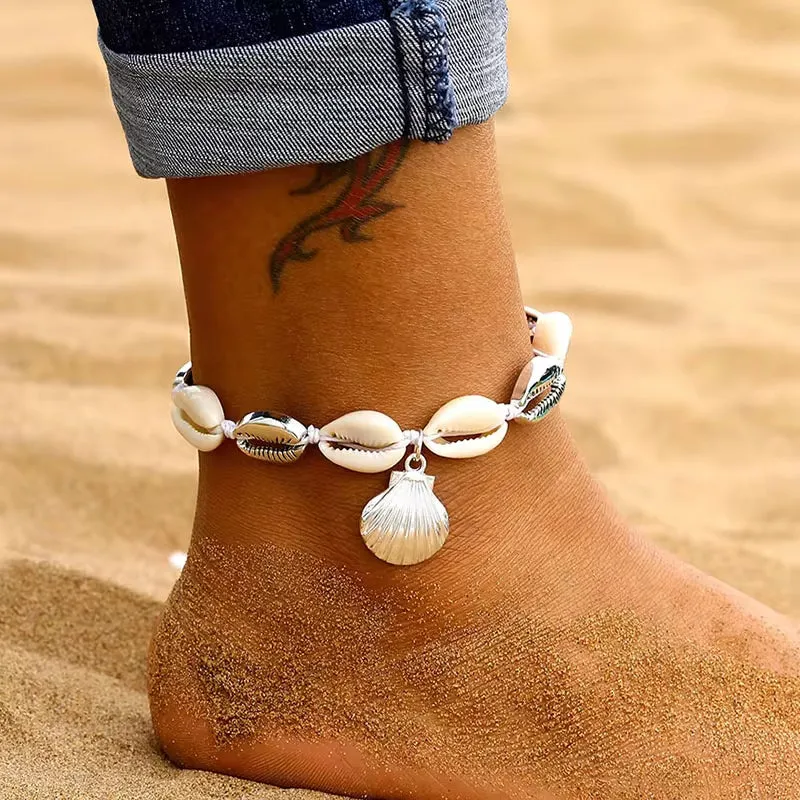 Boho Shell Anklets For Women Bohemian Ankle Bracelet