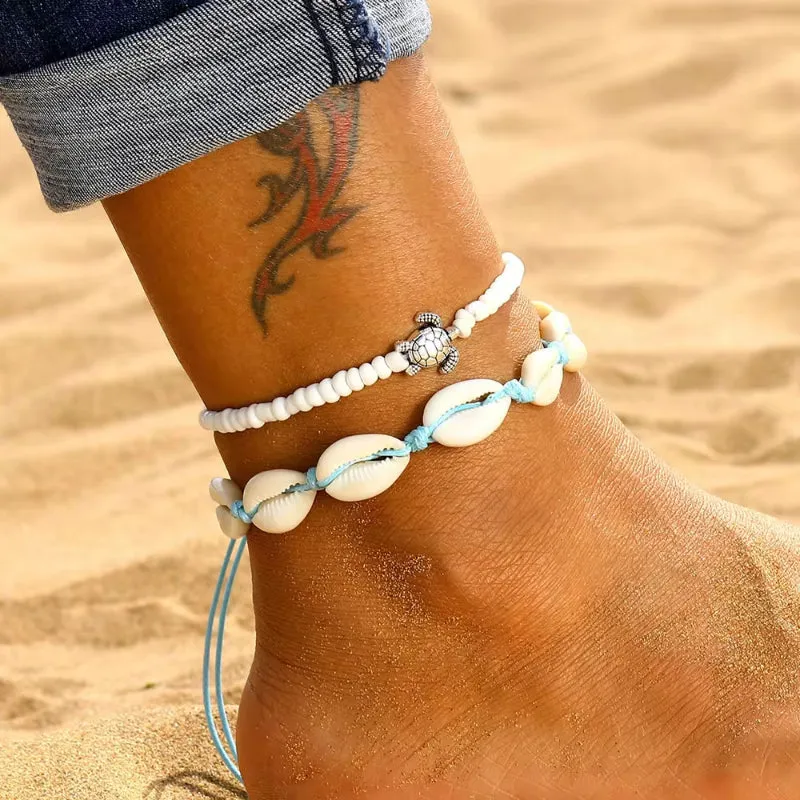 Boho Shell Anklets For Women Bohemian Ankle Bracelet