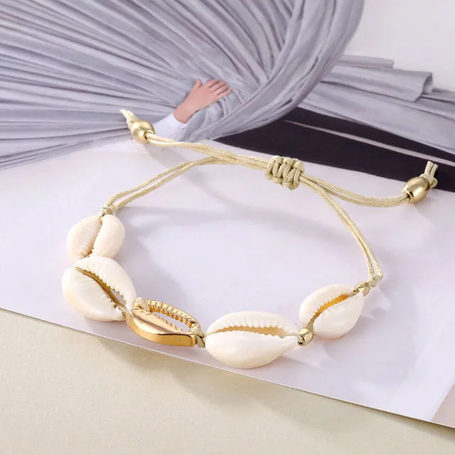 Boho Shell Conch Rope Anklets For Women