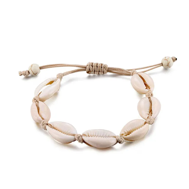 Boho Shell Conch Rope Anklets For Women