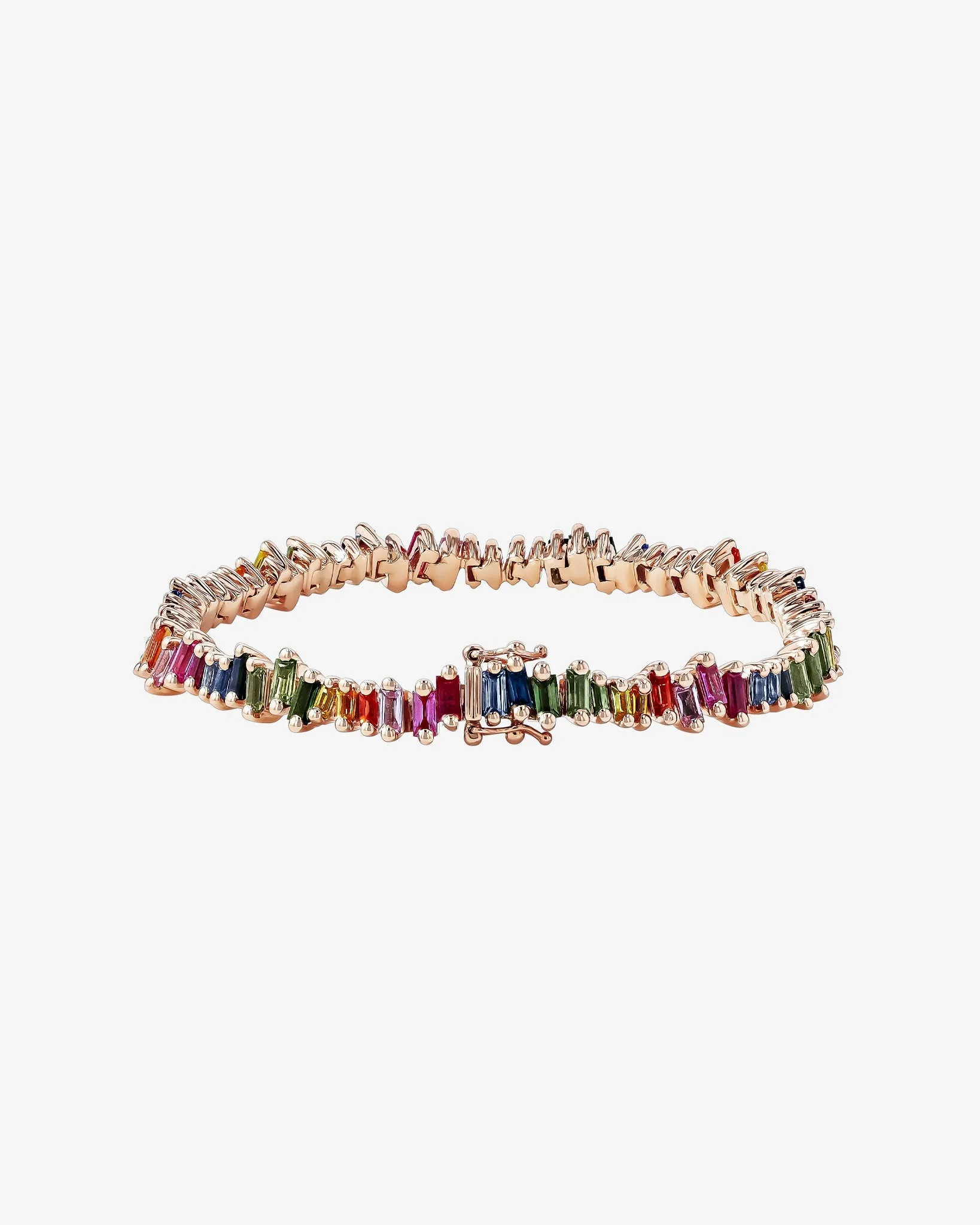 Bold Rainbow Sapphire Tennis Bracelet