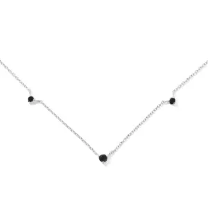 Celestial Necklace, Black Spinel, Silver