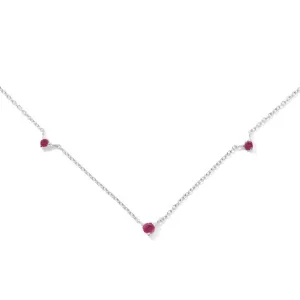 Celestial Necklace, Ruby, Silver